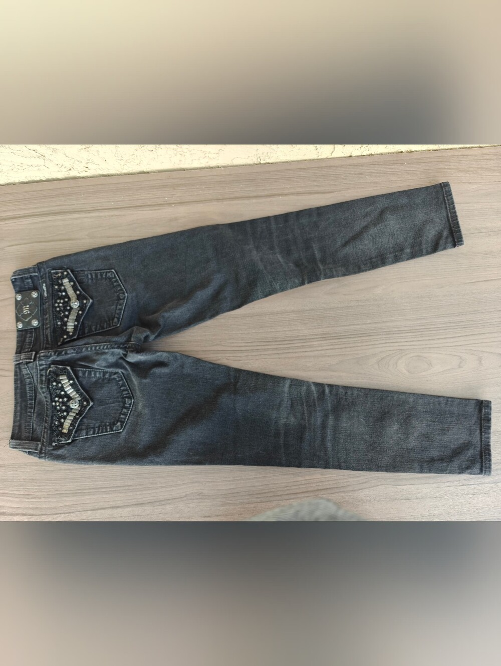 Y2K Miss Me Women's Black Embellished Skinny Jeans Like New
